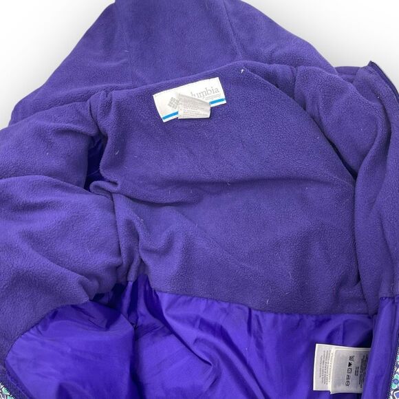 Columbia Bunting Blue Purple Hooded Down Filled Puffer Snow Suit Baby 3-6 Months - Picture 9 of 12